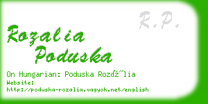 rozalia poduska business card